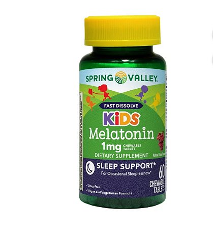 Melatonina Kids - 1 Mg 60 pastilhas Sabor Uva