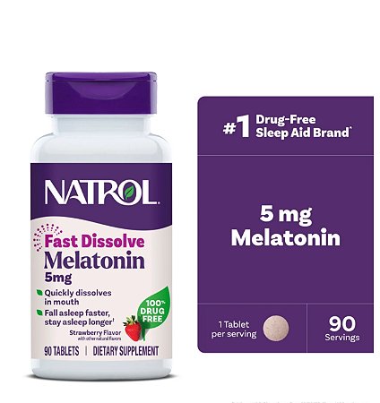 Melatonina Natrol 5,000 mcg - Fast Dissolve - 90 Tablets