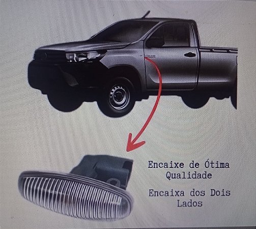 Pisca paralama Hilux 2016/... cristal