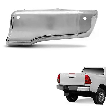 Ponteira Parachoque traseiro Hilux 2016 a 2024 com furo sensor