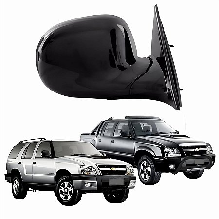 Retrovisor elétrico S10/Blazer 95/2011 preto