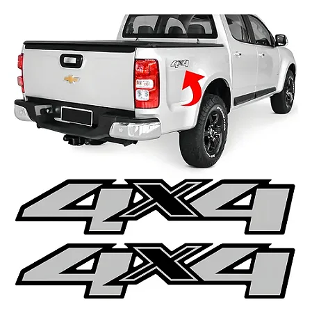 Adesivo lateral caçamba S10 4x4 2012/2024