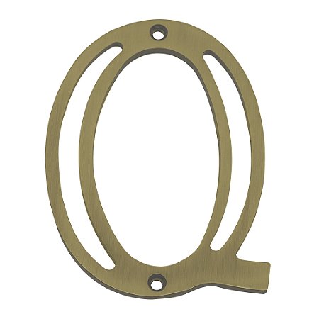 Letra Residencial - "Q" - Oxidado - c/ 1 unidade