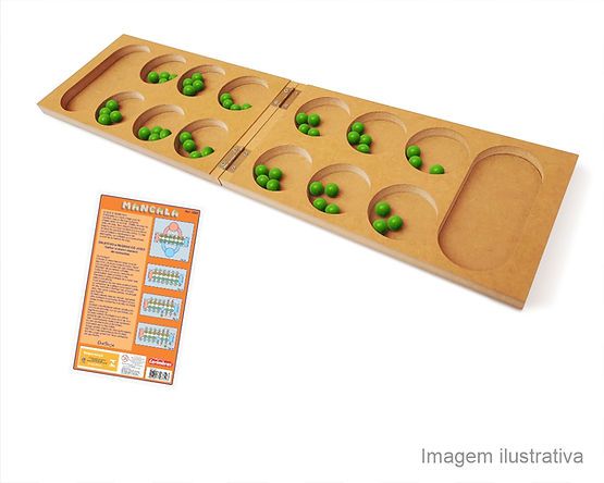 Jogo de Tabuleiro Mancala Brinquedo Educativo Pedagogico - Papelaria de  Brinquedo - Brinquedo Pedagógico e Papelaria