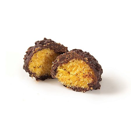 Bombom Fit Damasco e Coco & Chocolate 70% Cacau com crispis de Amendoim