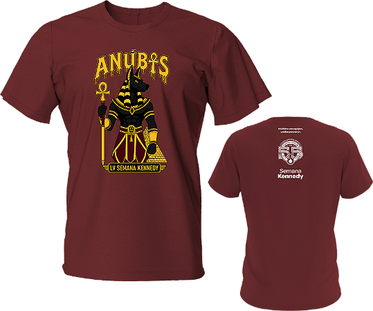 Camiseta Poliamida Ultra proteção UV Equipe Vinho ANÚBIS (Masculino Corte Tradicional Feminino Corte Baby Look)