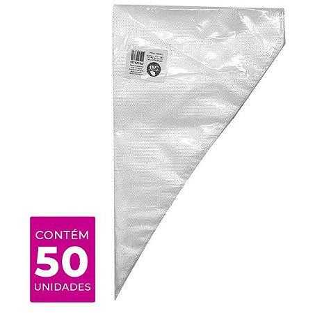 Saco/Manga de Confeitar Descartável Pequeno 28cm 50 unidades Resistente