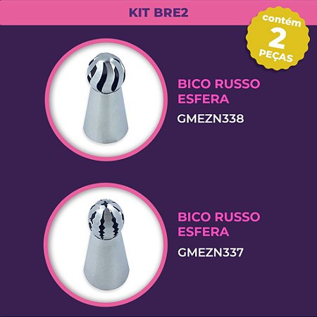 KIT 2 Bicos Russo Esfera - KITBRE2