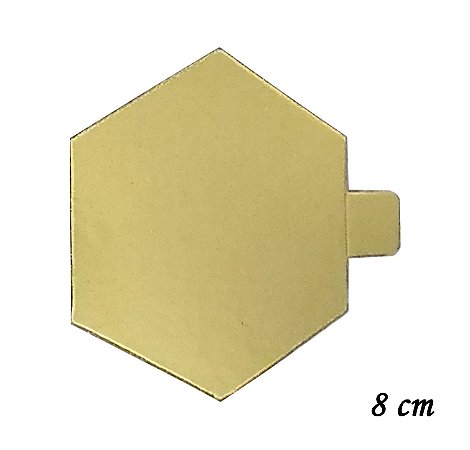 Base Laminada Dourada Decoração Docinhos 8 cm - 30 Unid