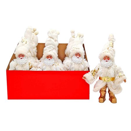 Papai Noel Dourado com 22cm