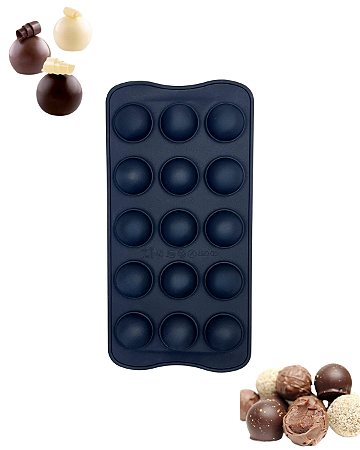 Forma Para Chocolate/Trufas Redondas 2,5cm Em Silicone