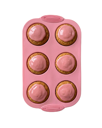 Forma Cupcake Em Silicone 6 Cavidades Doces Gourmet, Empadas, Petit Gâteau