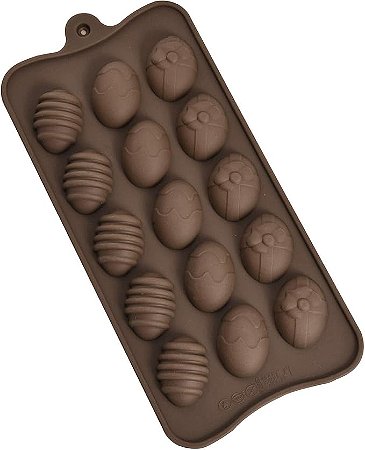 Forma Em Silicone Ovo De Pascoa Mini Antiaderente