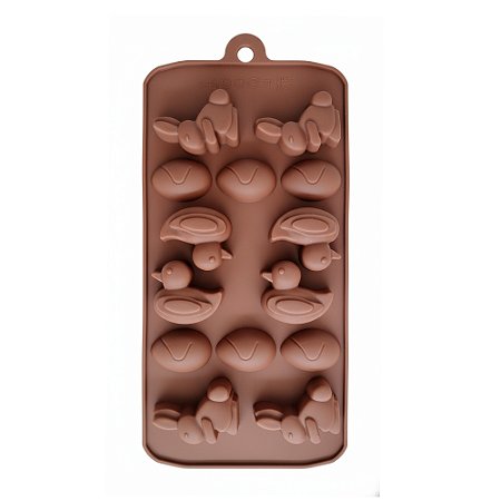 Forma para Chocolate Coelho e Ovos de Páscoa