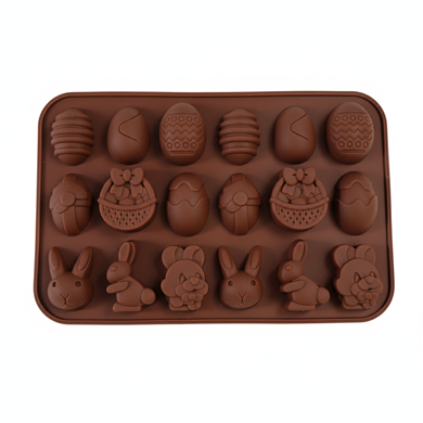 Forma Silicone Páscoa Mini Ovo Coelhinho Chocolate Confeitar