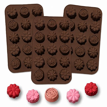 Forma de Silicone Profissional para Bombons e Doces - Antiaderentes