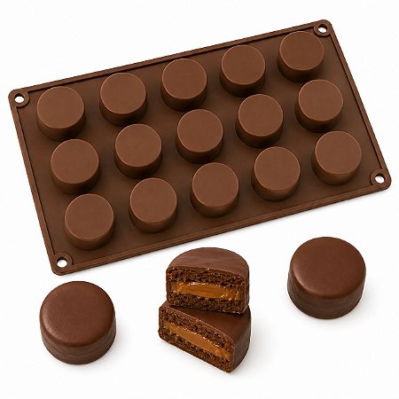 Forma de Silicone para Mini Pão de Mel – 15 Cavidades 4 cm  Antiaderente