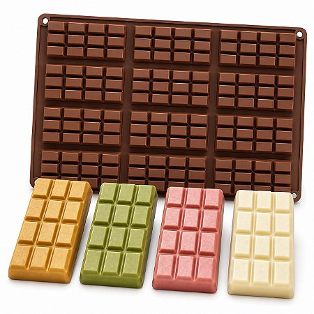 Forma de Silicone para Chocolate/Doces Modelo Barrinhas - Antiaderente