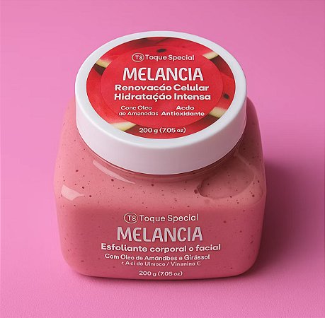 Esfoliante corporal e facial - melancia - toque especial
