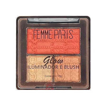 Paleta Iluminador e Blush Femme Paris Cor 03