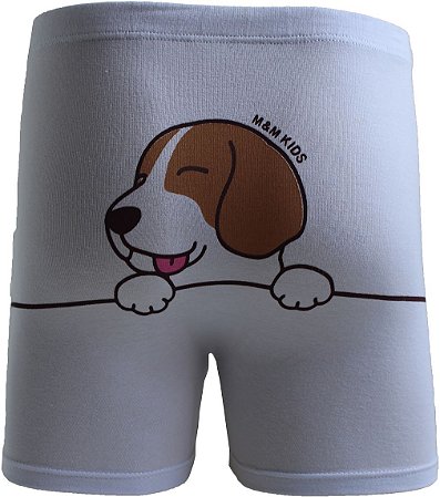 Cueca Boxer Mário Beagles - Branca