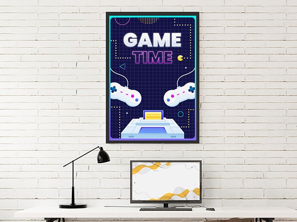 Quadro Decorativo Geek Game Time