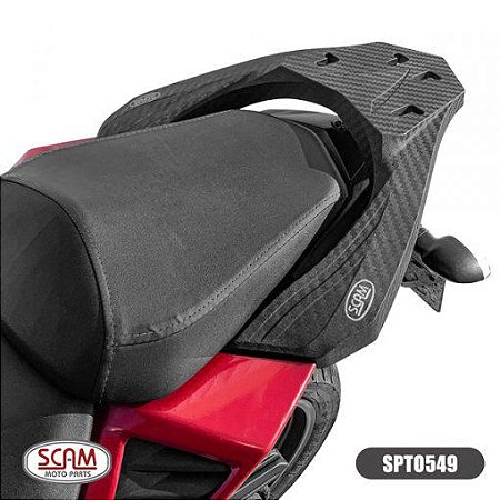 Bagageiro Fazer 250 2018 + Scam Preto (Fiberforce)