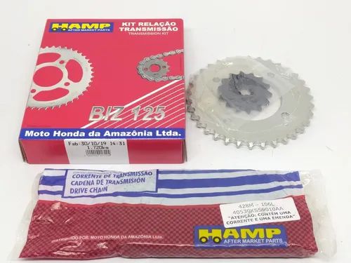 Kit Transmissão Honda BIZ 125 2006~2019 HAMP Original