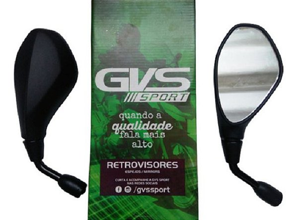 Retrovisor Gvs Bmw Fixo Rosca Yamaha