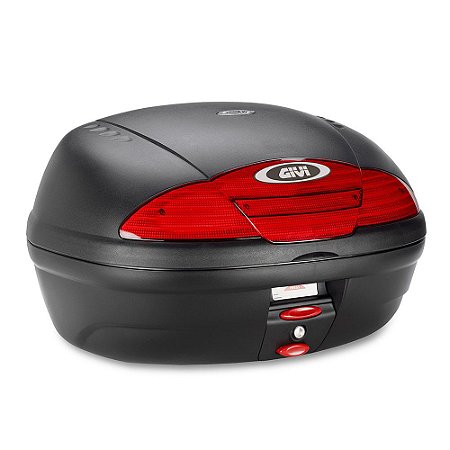 Baú Givi Monolock Simply 2 45 Litros Preto Lente Vermelha