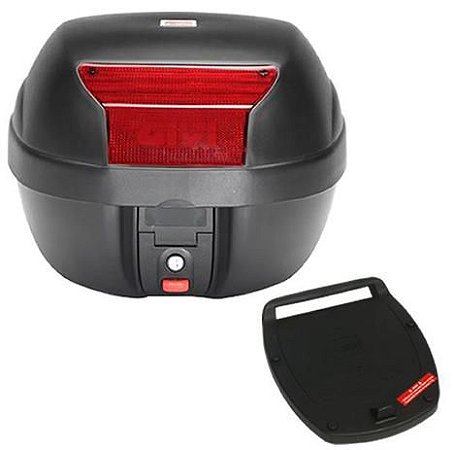 Baú Givi Monolock 29 Litros Preto Lente Vermelha