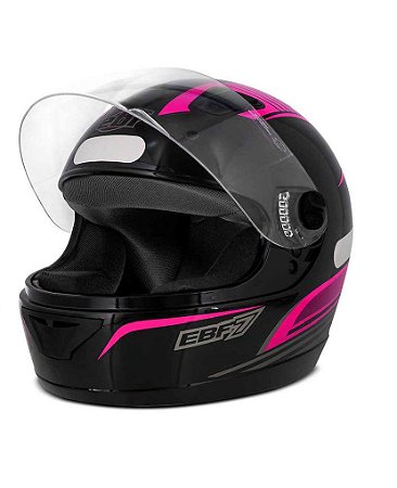 Capacete Ebf7 Power Preto e Rosa