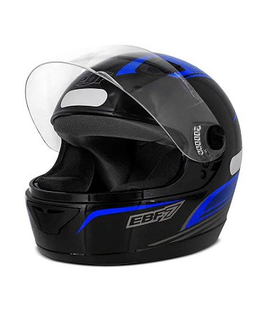 Capacete Ebf7 Power Preto e Azul