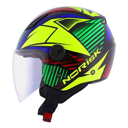Capacete Orion Moisac Norisk Amarelo e verde