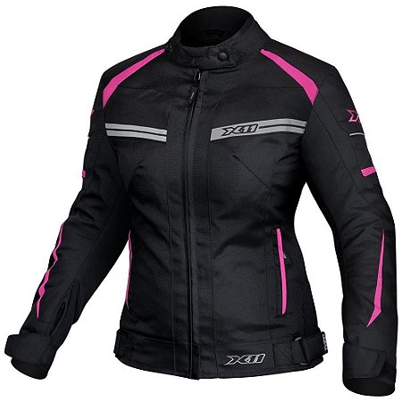 Jaqueta X11 One2 feminina Preto com rosa