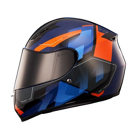 Capacete X11 Trust Pro Transit Laranja