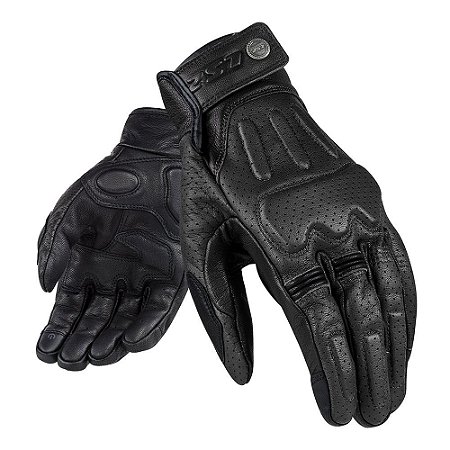 luva Ls2 Rust Couro Preta