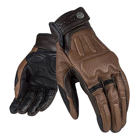 luva Ls2 Rust Couro Marrom
