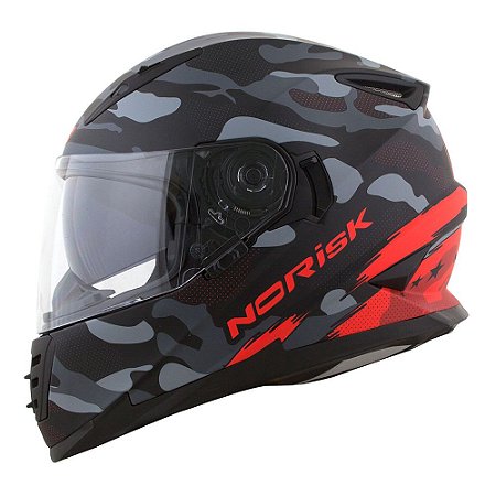 Capacete Norisk Soul Destroyer Preto e vermelho