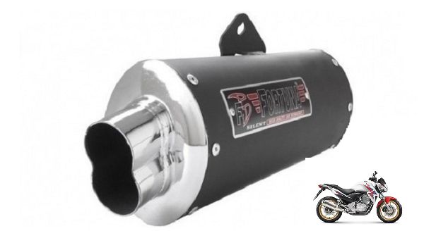 Escapamento Fortuna modelo oval boca 8 cb 300
