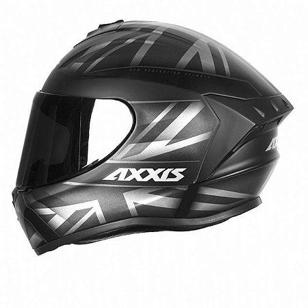 Capacete Axxis Draken UK Preto e Cinza