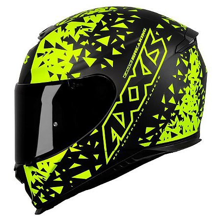 Capacete Axxis Eagle Breaking Preto e Amarelo