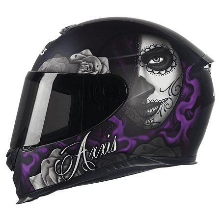 Capacete Axxis Eagle Lady Catrina Violeta