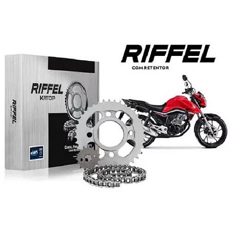 Kit Transmissão Riffel Fan125 Com Retentor