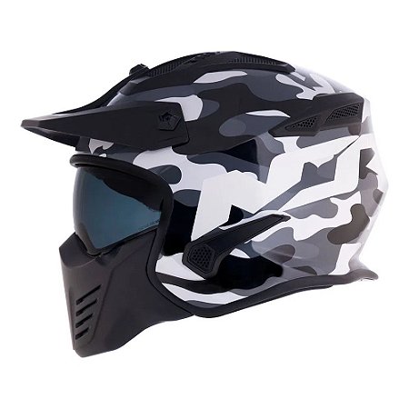 Capacete Norisk Darth Aircraft Camo Branco