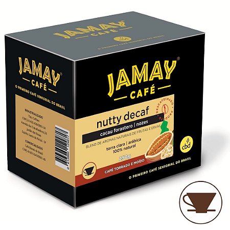 JAMAY Café Nutty DECAF - MOÍDO - Sachê 250g