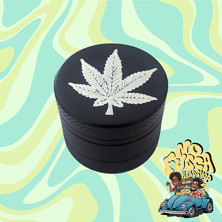 DICHAVADOR MINI DE METAL 3 PARTES ERVA PRATA