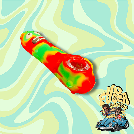 PIPE DE SILICONE COM BOWL DE VIDRO - RICK SANCHES