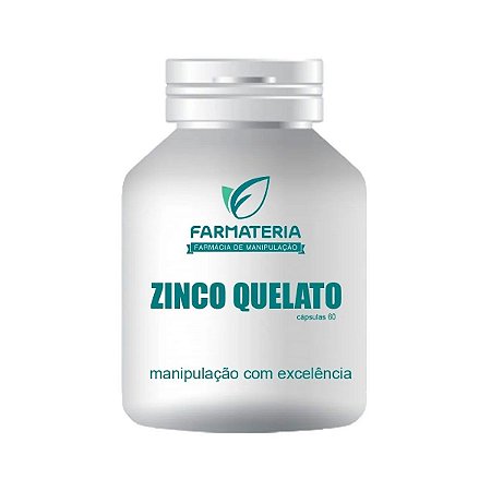 Zinco Quelato 30mg 60 Cápsulas Manipulado 100% Original