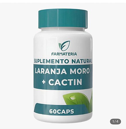 Laranja Moro Original E Cactin 100mg 60 Cápsulas Sem Sabor